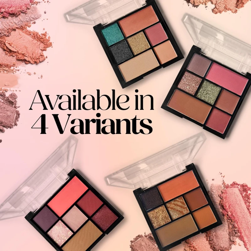 Hilary Rhoda More Than Basic Face Palette | With Blushes, Shimmer Highlighters & Eyeshadows | Highly Pigmented & Long Lasting Face Palette |10.5g (All Nighter - Shade 04) thumbnail 6